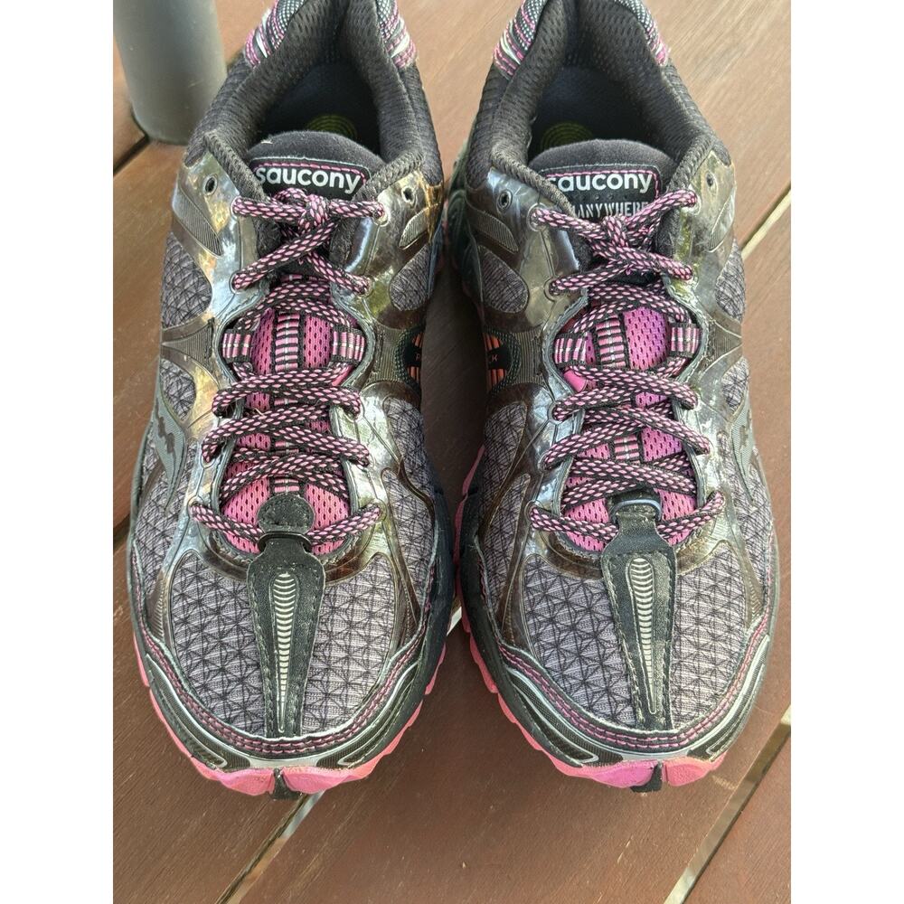 Saucony Run Anywhere Women’s Running Shoes Size 7 Black Fuchsia Athletic - Picture 5 of 15